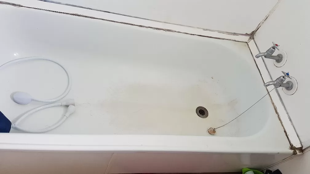 Bath with significant mould developing