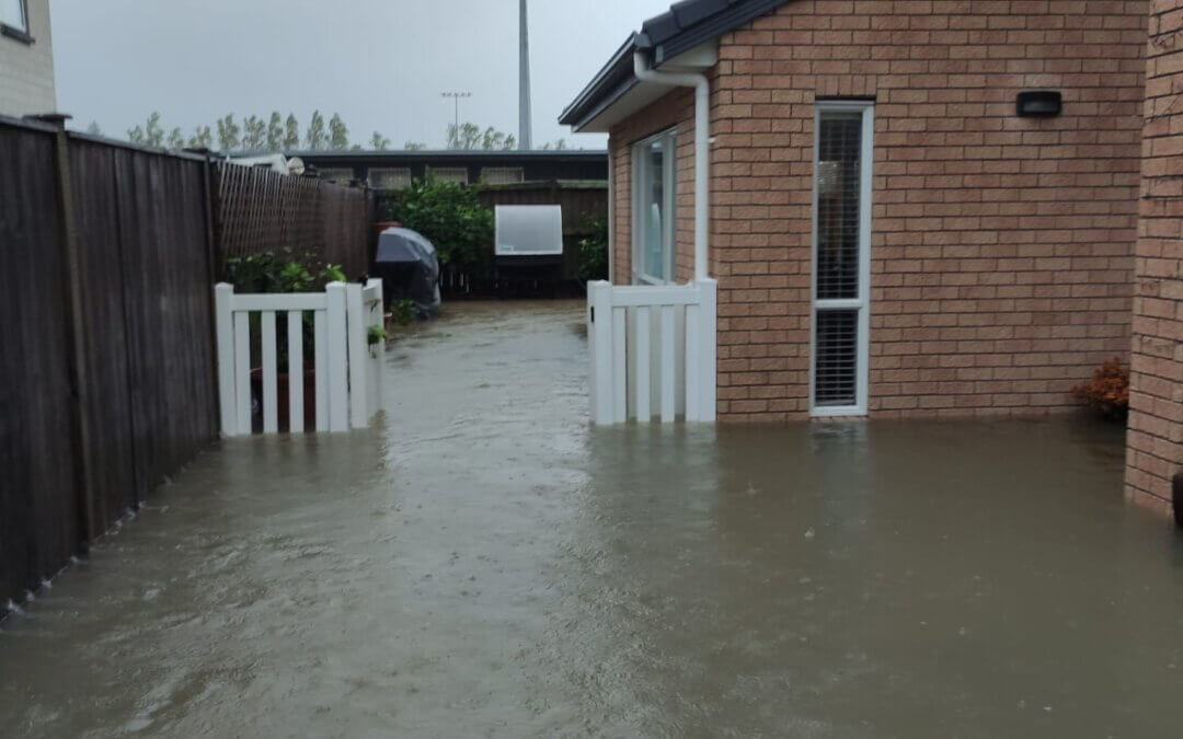 Flood in front entrance