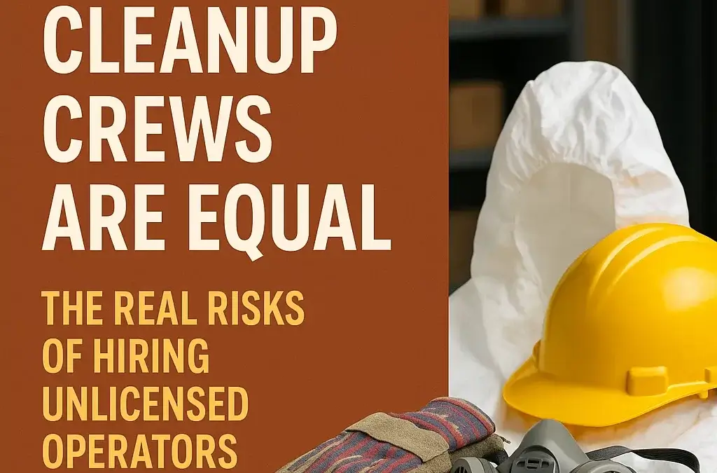 Not All Cleanup Crews Are Equal: The Real Risks of Hiring Unlicensed Operators