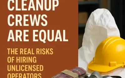 Not All Cleanup Crews Are Equal: The Real Risks of Hiring Unlicensed Operators