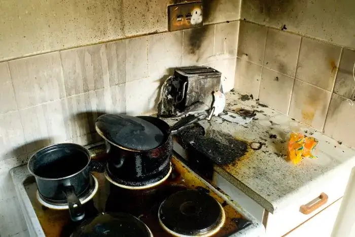 kitchen fire aftermath